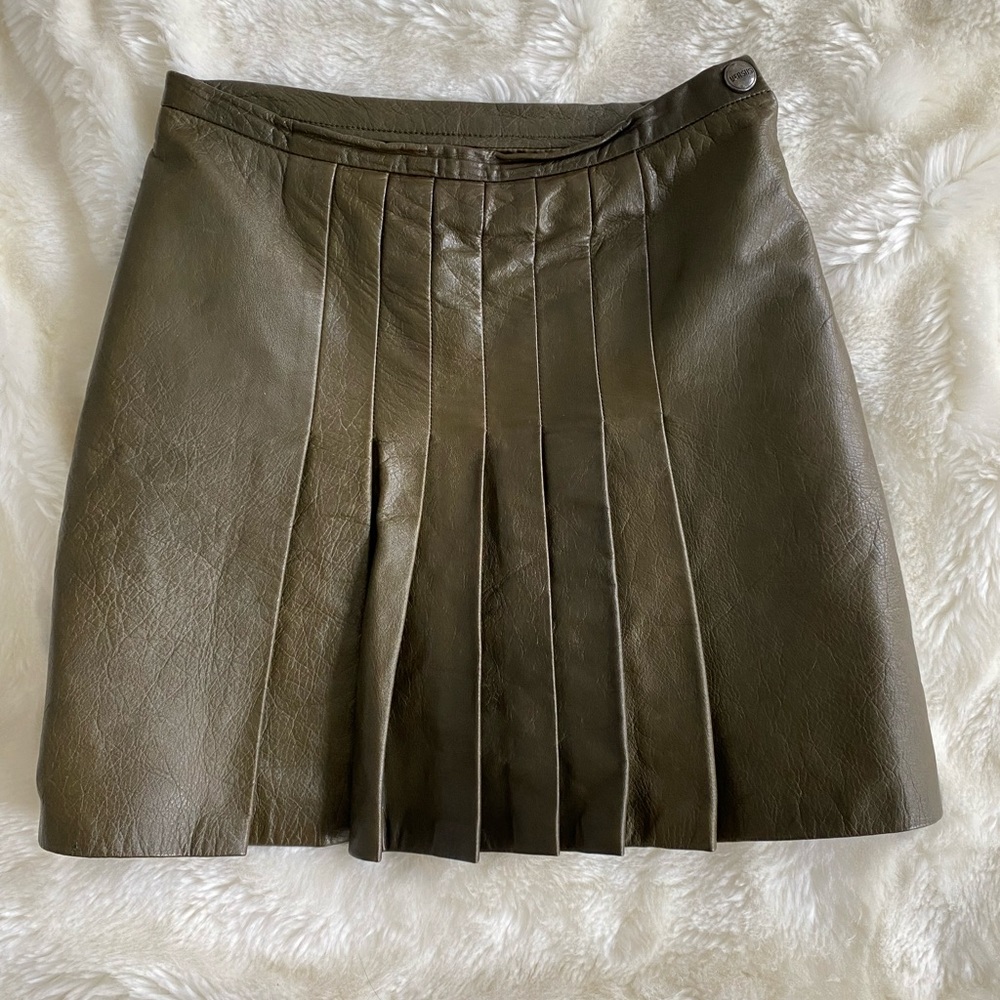 Vintage Gianni Versace Olive Pleat skirt